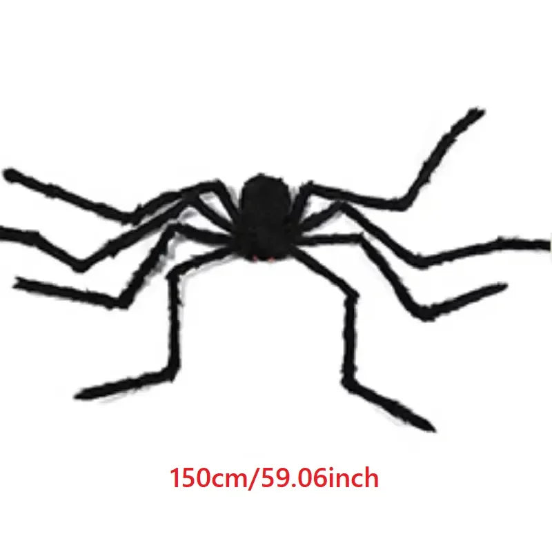 1/3Pcs Giant Black Plush Spider Halloween Decorations Outdoor Scary Large Spiders Halloween Party Bar Haunted House Horror Props
