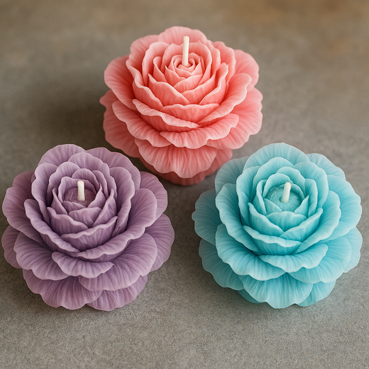 3D Peony Candle Silicone Mold DIY Relief Flower Soap Resin Plaster Mould Home Decor Chocolate Cake Ice Baking Making Tool Gifts