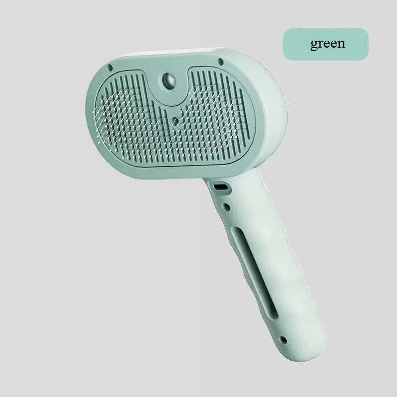 Pet Comb Steam Massage Brush Soft Tooth Spray Universal Brush 3In1 Hair Removal Multifunctional Massage Comb USB Spray Brush For
