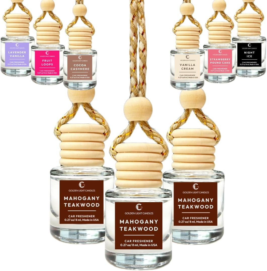 Car Air Freshener Hanging (Pack of 2) | Pistachio and Salted Caramel Car Scent | Cute Car Fragance Oil Diffuser | Car Fresheners for Women and Men | Made in USA | Buy 2+ and save 33%*