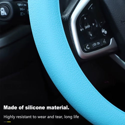Car Universal Silicone Steering Wheel Cover Elastic Glove Cover Texture Soft Multi Auto Decoration DIY Car Accessories Tools New