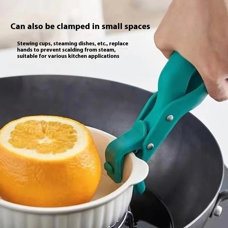 Silicone anti - Scald Kitchen Clip, One - Handed Multi - Angle, for Steaming/Bowls/Plates Clamp Kitchen Gadget