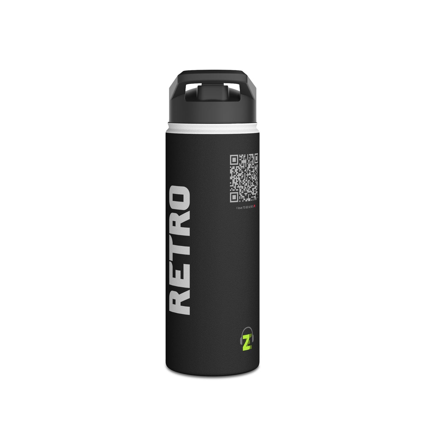 ZE | RETRO – Interactive Stainless Steel Bottle with Spotify QR Code