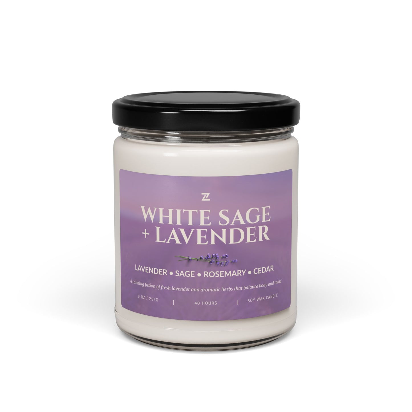 Scented Soy Wax Candle – 9oz Glass Jar