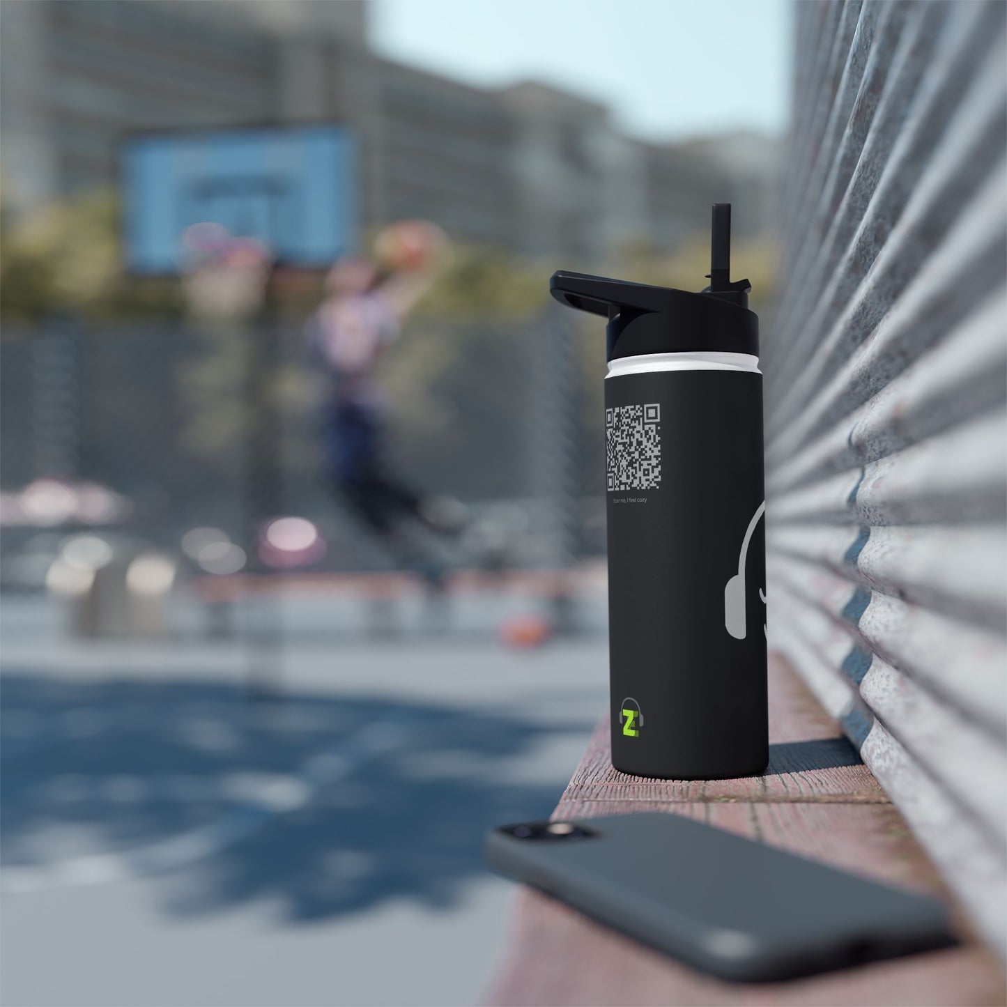 ZE | COZY – Interactive Stainless Steel Bottle with Spotify QR Code