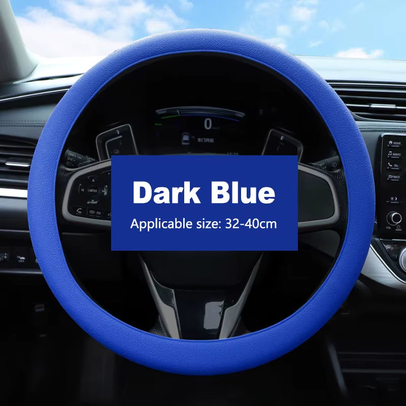 Car Universal Silicone Steering Wheel Cover Elastic Glove Cover Texture Soft Multi Auto Decoration DIY Car Accessories Tools New