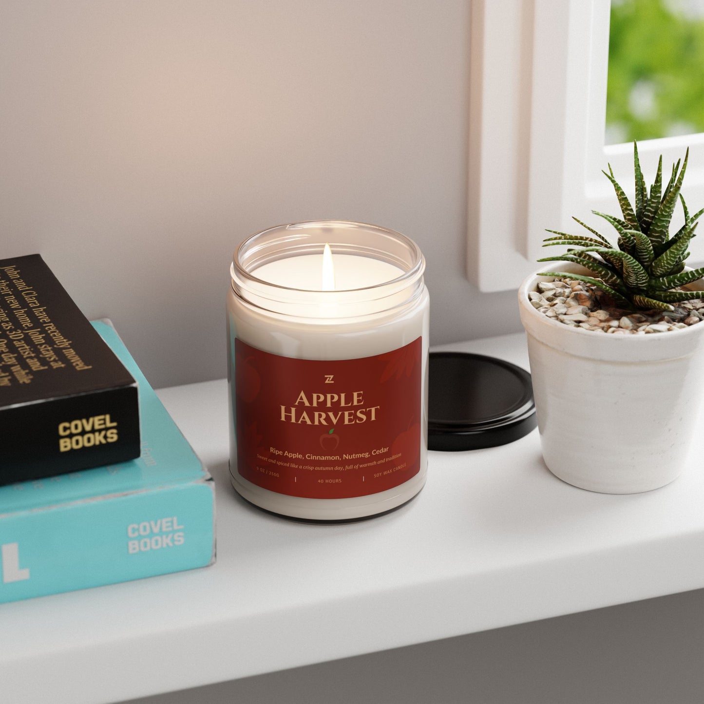Scented Soy Wax Candle – 9oz Glass Jar