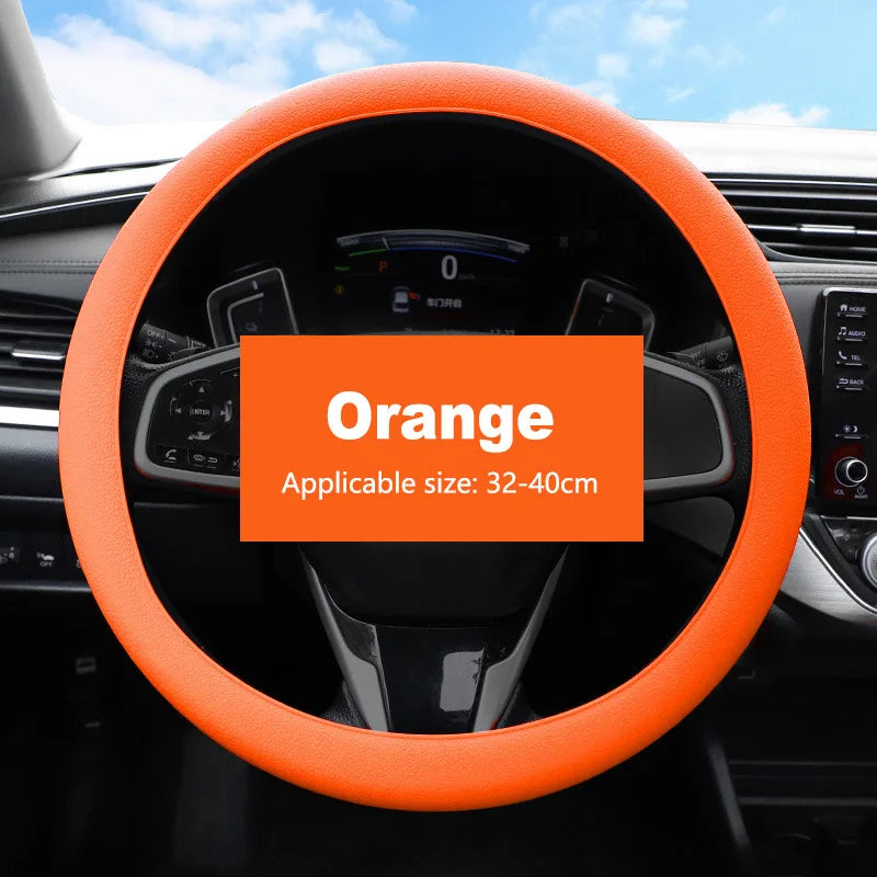 Car Universal Silicone Steering Wheel Cover Elastic Glove Cover Texture Soft Multi Auto Decoration DIY Car Accessories Tools New