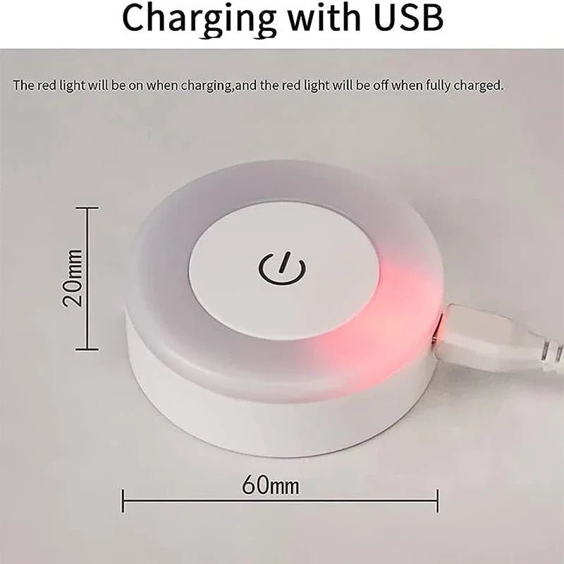 USB Rechargeable LED Night Light – Touch Sensor, Warm & Soft Lighting