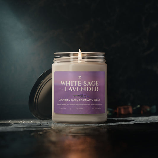 Scented Soy Wax Candle – 9oz Glass Jar