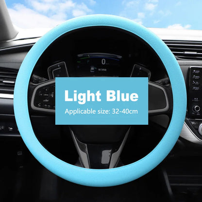 Car Universal Silicone Steering Wheel Cover Elastic Glove Cover Texture Soft Multi Auto Decoration DIY Car Accessories Tools New