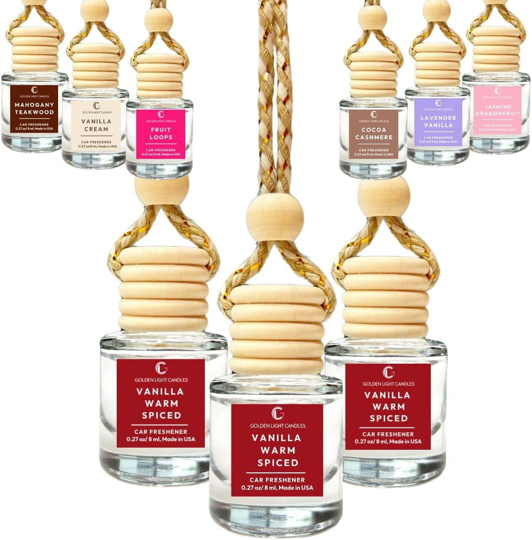 Car Air Freshener Hanging (Pack of 2) | Pistachio and Salted Caramel Car Scent | Cute Car Fragance Oil Diffuser | Car Fresheners for Women and Men | Made in USA | Buy 2+ and save 33%*