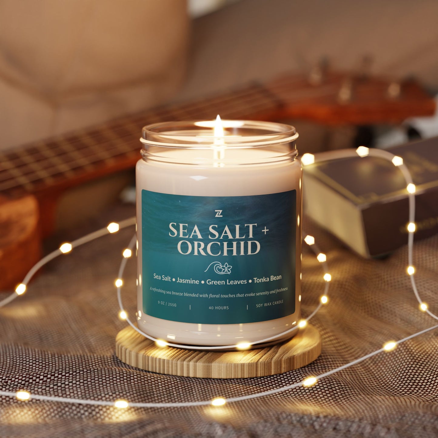 Scented Soy Wax Candle – 9oz Glass Jar