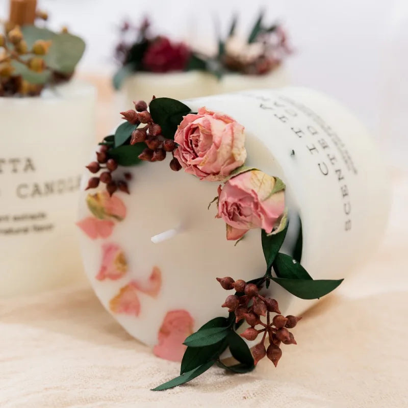 10Cm Soy Wax Scented Candle Romantic Pillar Candle Home Fragrance Decor Wedding Holiday Gift Body Relax Stress Relief Candles
