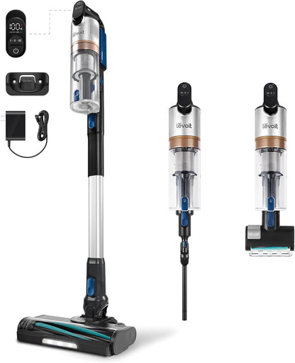 Cordless Vacuum Cleaner, Stick Vac with Tangle-Resistant Design, up to 50 Minutes, Powerful Suction, Rechargeable, Lightweight, and Versatile for Carpet, Hard Floor, Pet Hair, LVAC-200