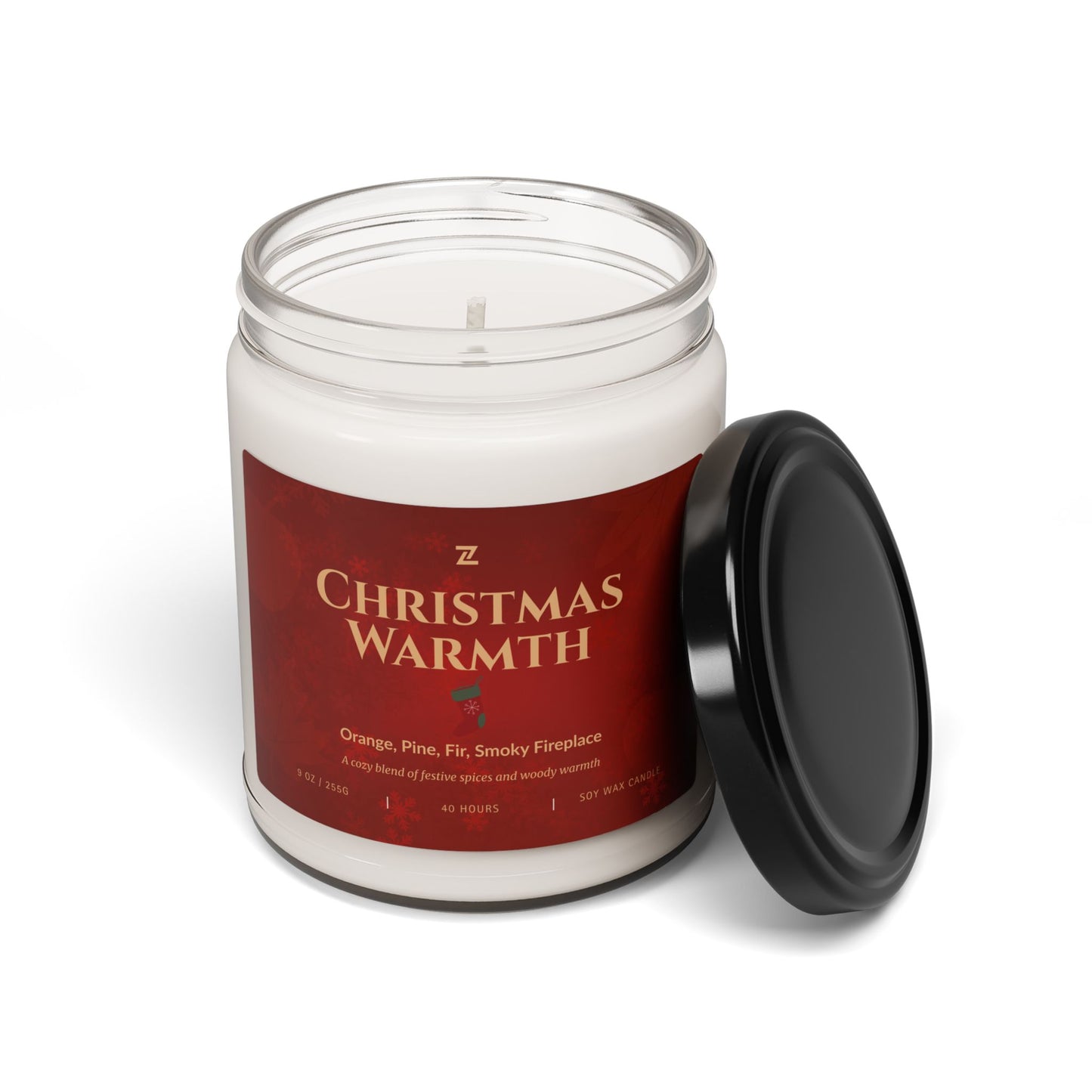 Scented Soy Wax Candle – 9oz Glass Jar