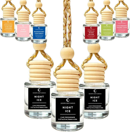 Car Air Freshener Hanging (Pack of 2) | Pistachio and Salted Caramel Car Scent | Cute Car Fragance Oil Diffuser | Car Fresheners for Women and Men | Made in USA | Buy 2+ and save 33%*