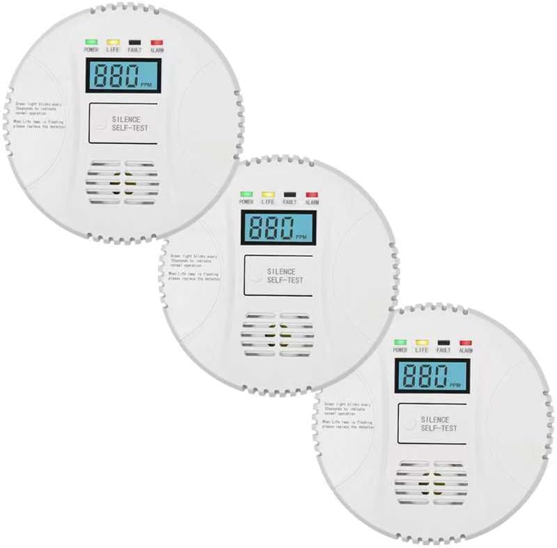 Combination Gas and Carbon Monoxide Detector Plug-In | CO Alarm & Natural Gas Combustible Detector | Digital Display, Battery Backup, Easy Install | for Home Kitchen Safety Monitoring 1-Pack
