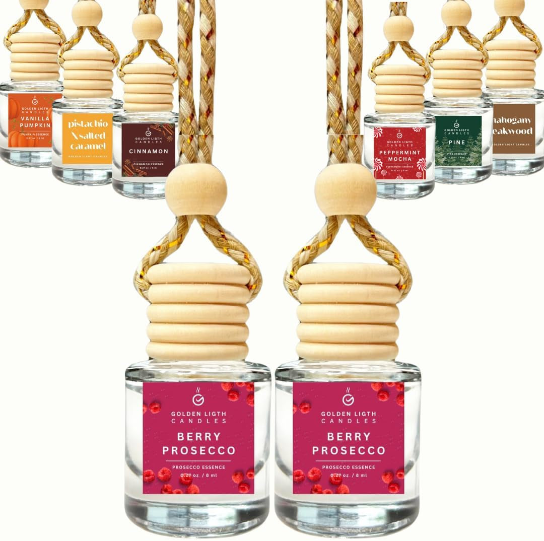 Car Air Freshener Hanging (Pack of 2) | Pistachio and Salted Caramel Car Scent | Cute Car Fragance Oil Diffuser | Car Fresheners for Women and Men | Made in USA | Buy 2+ and save 33%*
