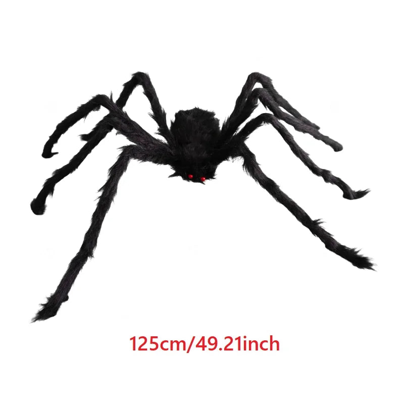 1/3Pcs Giant Black Plush Spider Halloween Decorations Outdoor Scary Large Spiders Halloween Party Bar Haunted House Horror Props