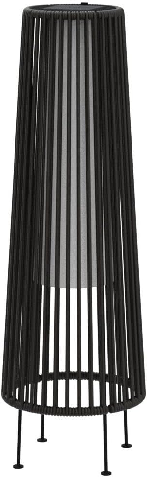 Outdoor Floor Solar Light 2-Pack, Wicker Solar Patio Lamp Waterproof outside Deck Lamp for Porch, Yard, Garden, Lawn Decorations - Dark Brown, Gordes 2 PCS