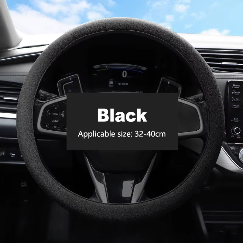 Car Universal Silicone Steering Wheel Cover Elastic Glove Cover Texture Soft Multi Auto Decoration DIY Car Accessories Tools New