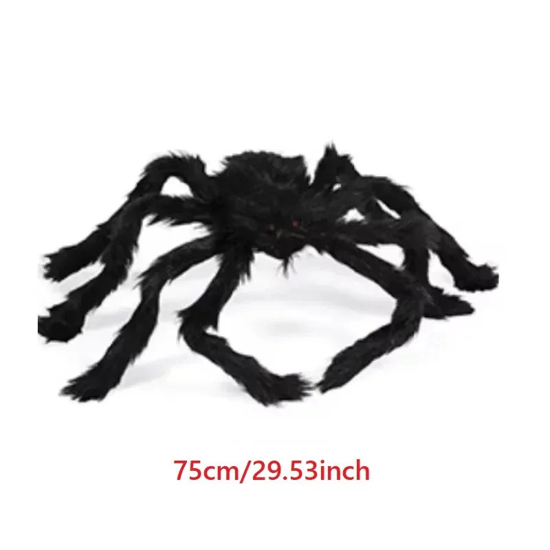 1/3Pcs Giant Black Plush Spider Halloween Decorations Outdoor Scary Large Spiders Halloween Party Bar Haunted House Horror Props