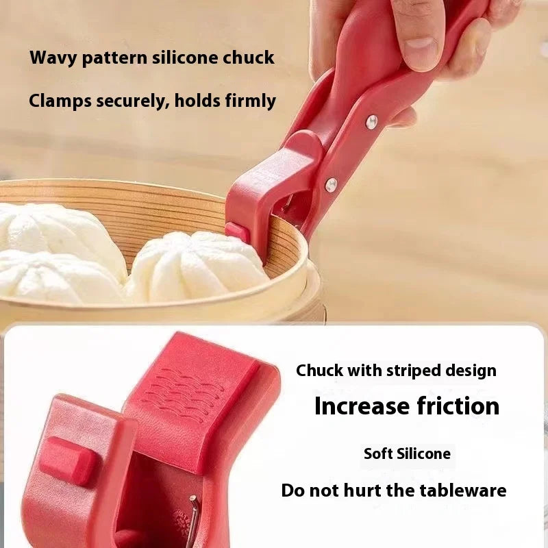 Silicone anti - Scald Kitchen Clip, One - Handed Multi - Angle, for Steaming/Bowls/Plates Clamp Kitchen Gadget
