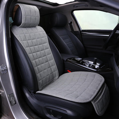 Cooling Car Seat Covers,Cloth Seat Covers for Cars,Linen Car Seat Protector,Front Seat Only Universal Fits Most Automotive,Vans,Suvs,Trucks Black