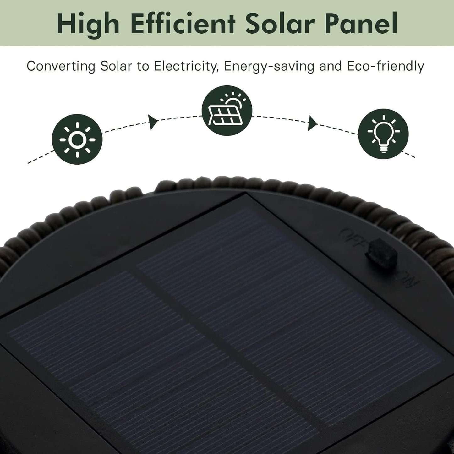 Outdoor Floor Solar Light 2-Pack, Wicker Solar Patio Lamp Waterproof outside Deck Lamp for Porch, Yard, Garden, Lawn Decorations - Dark Brown, Gordes 2 PCS