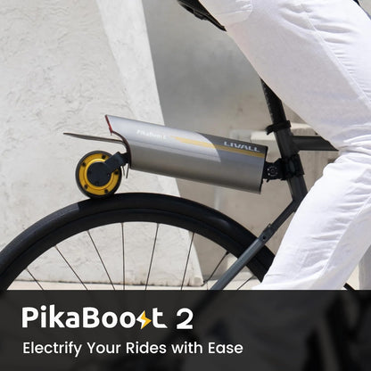 220Wh Pikaboost 2 E-Bike Rear Wheel Conversion Kit with 220Wh Battery, Electric Bike Conversion Kit with LED & App Control for Road Bikes