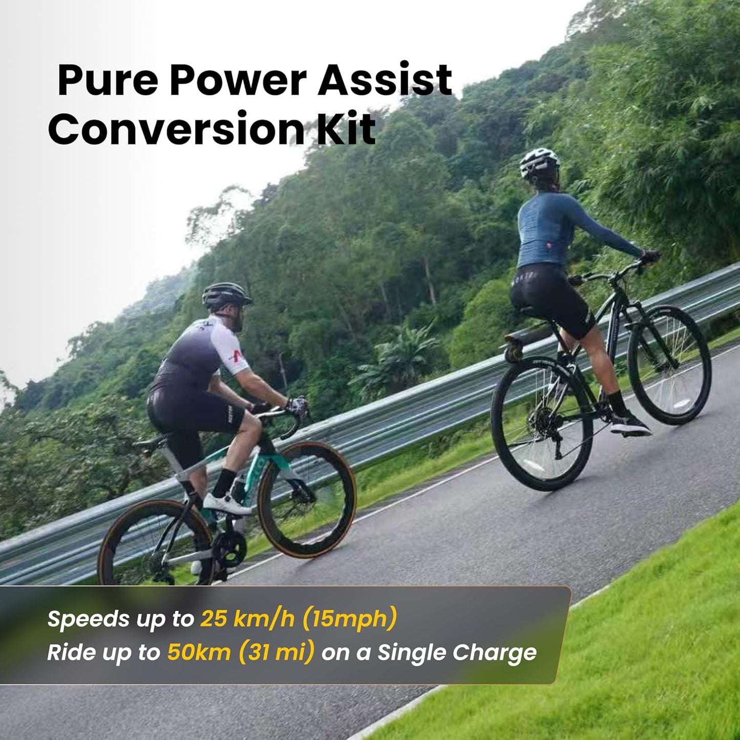Lite Pikaboost2 E-Bike Assist Kit with 158WH Battery – Pure Assist Function, Easy Installation, DIY Electric Bike Conversion for Mountain/Road Bikes