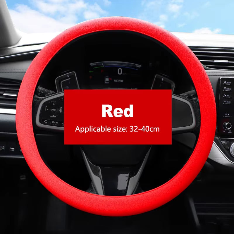 Car Universal Silicone Steering Wheel Cover Elastic Glove Cover Texture Soft Multi Auto Decoration DIY Car Accessories Tools New