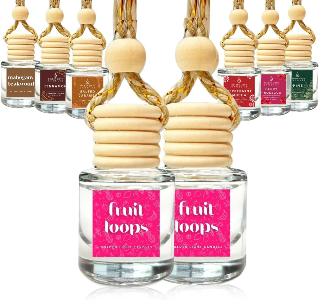 Car Air Freshener Hanging (Pack of 2) | Pistachio and Salted Caramel Car Scent | Cute Car Fragance Oil Diffuser | Car Fresheners for Women and Men | Made in USA | Buy 2+ and save 33%*