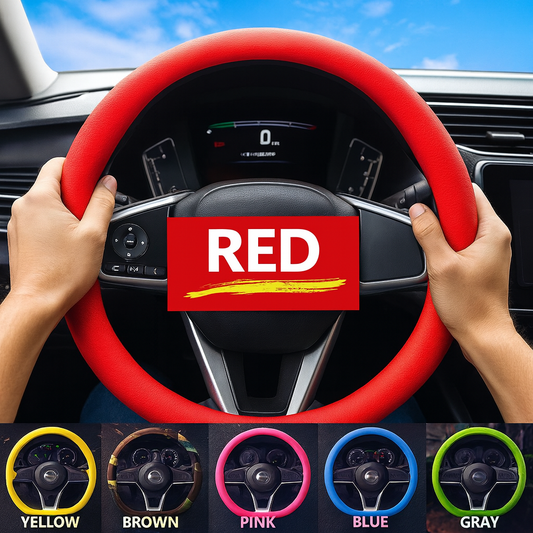 Car Universal Silicone Steering Wheel Cover Elastic Glove Cover Texture Soft Multi Auto Decoration DIY Car Accessories Tools New