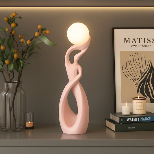 Home Decor Statue Abstract Art Ornaments Nordic Living Room Large Floor Luminous Sculpture Housewarming Gift Interior Figurines