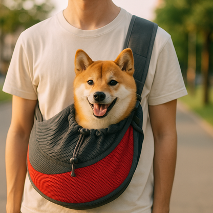 Pet Carrier Sling for Small Dogs, Cats & Rabbits – Hands-Free, Breathable, Comfortable Travel Bag