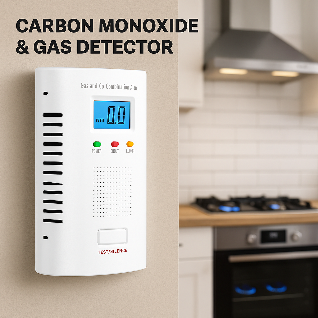 Plug-In Gas & Carbon Monoxide Detector – Dual Sensor Protection
