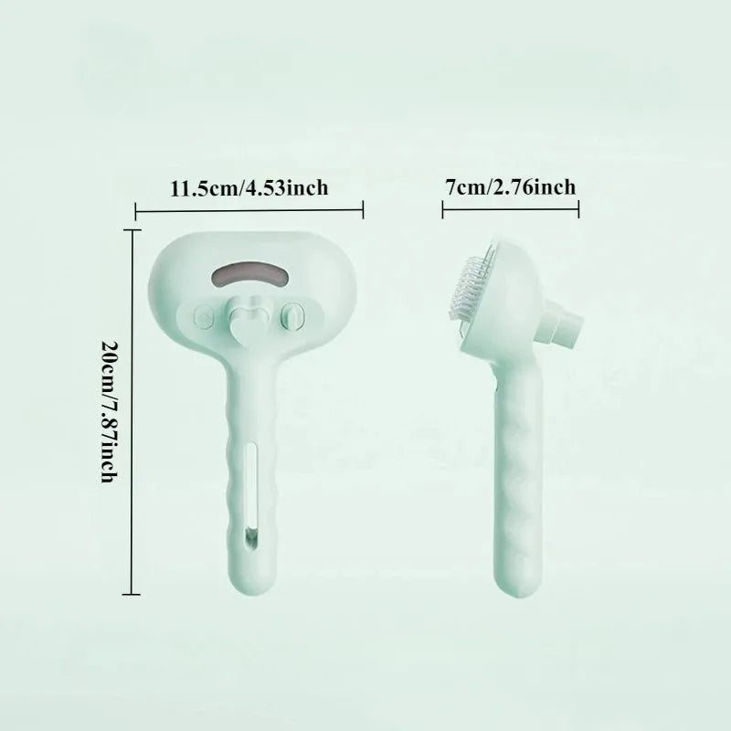 Pet Comb Steam Massage Brush Soft Tooth Spray Universal Brush 3In1 Hair Removal Multifunctional Massage Comb USB Spray Brush For