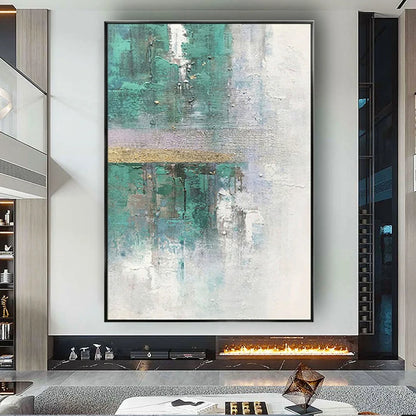 New Design Vertical Abstract Oil Painting 100% Handmade Famous Canvas Pictures Copy Blue Ocean Modern Wall Art for Home Decor