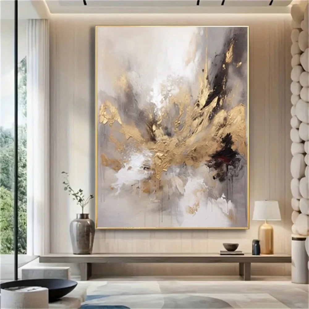 New Design Vertical Abstract Oil Painting 100% Handmade Famous Canvas Pictures Copy Blue Ocean Modern Wall Art for Home Decor
