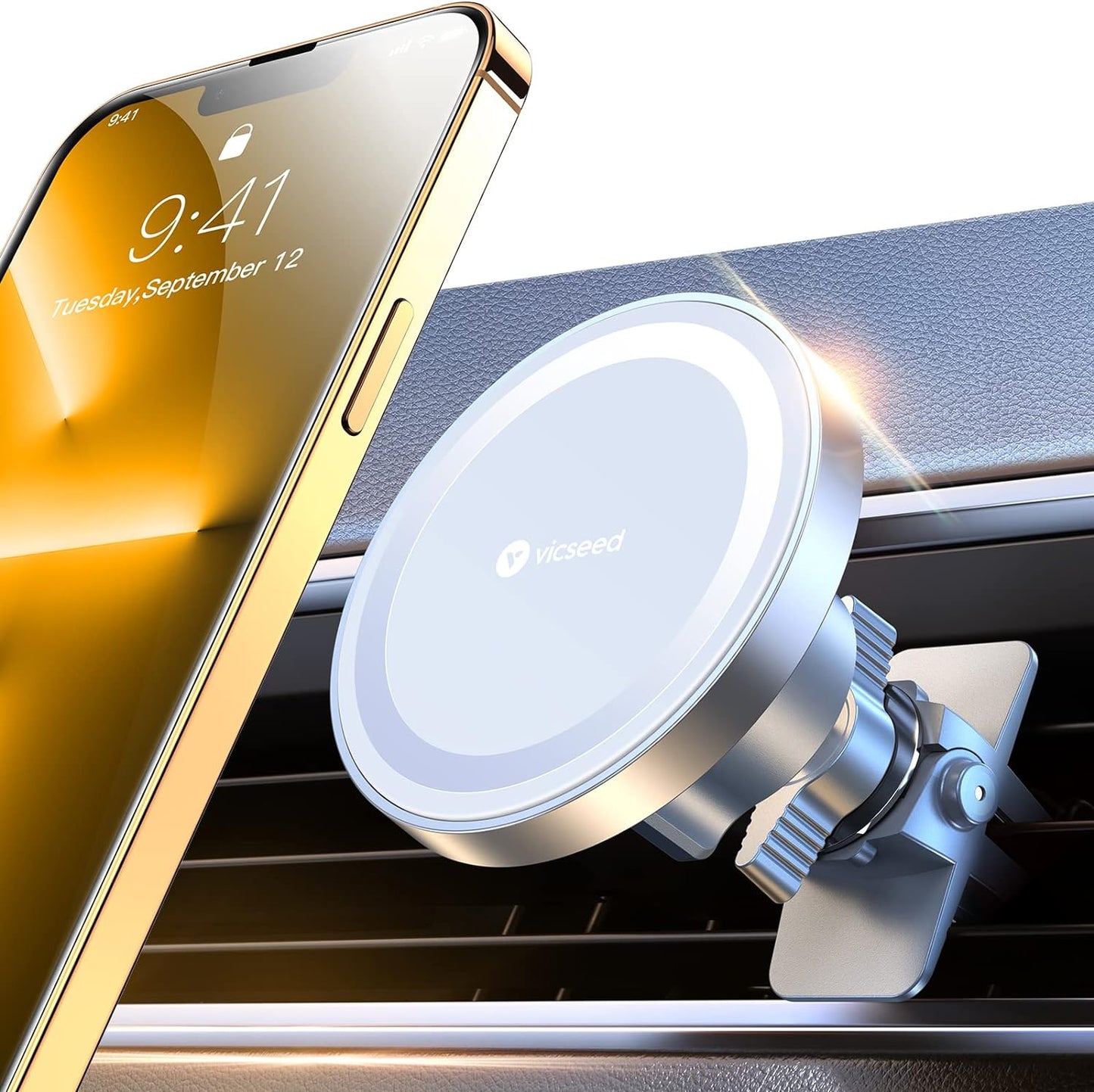 for Magsafe Car Mount [Upgraded Strongest Magnet Power] Magnetic Phone Holder for Car Vent 360 Adjustable Magnetic Car Phone Holder Mount for Iphone 16 Pro Max 15 14 13 12 plus Mini