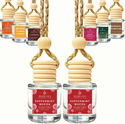 Car Air Freshener Hanging (Pack of 2) | Pistachio and Salted Caramel Car Scent | Cute Car Fragance Oil Diffuser | Car Fresheners for Women and Men | Made in USA | Buy 2+ and save 33%*