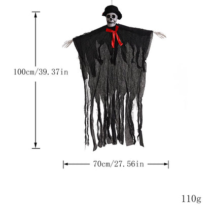 Halloween Hooded Skeleton Haunted House Hanging Ornaments Halloween Scene Layout Decorations Holiday Decorative Supplies