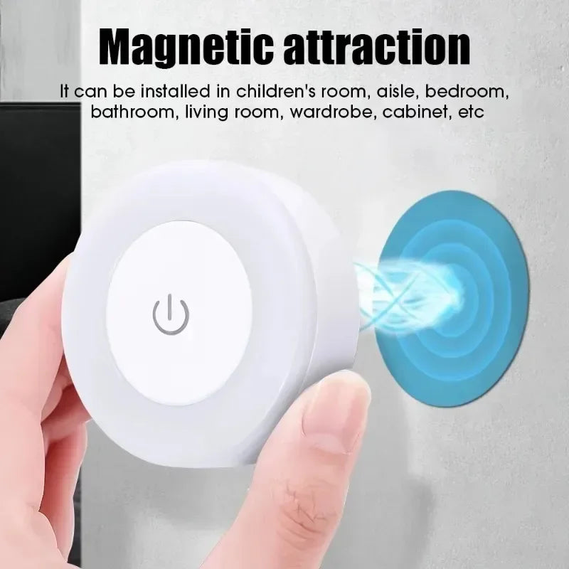 USB Rechargeable LED Night Light – Touch Sensor, Warm & Soft Lighting