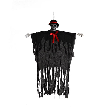 Halloween Hooded Skeleton Haunted House Hanging Ornaments Halloween Scene Layout Decorations Holiday Decorative Supplies