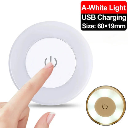 USB Rechargeable LED Night Light – Touch Sensor, Warm & Soft Lighting