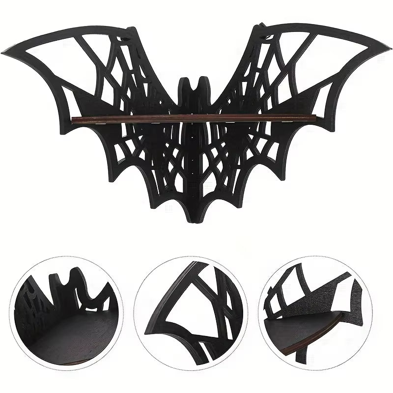 1Pcs Floating Animal Display Shelf, Wall Shelf, Corner Hollowing Creative Shape Storage Shelf, Home Decoration,Used in Halloween