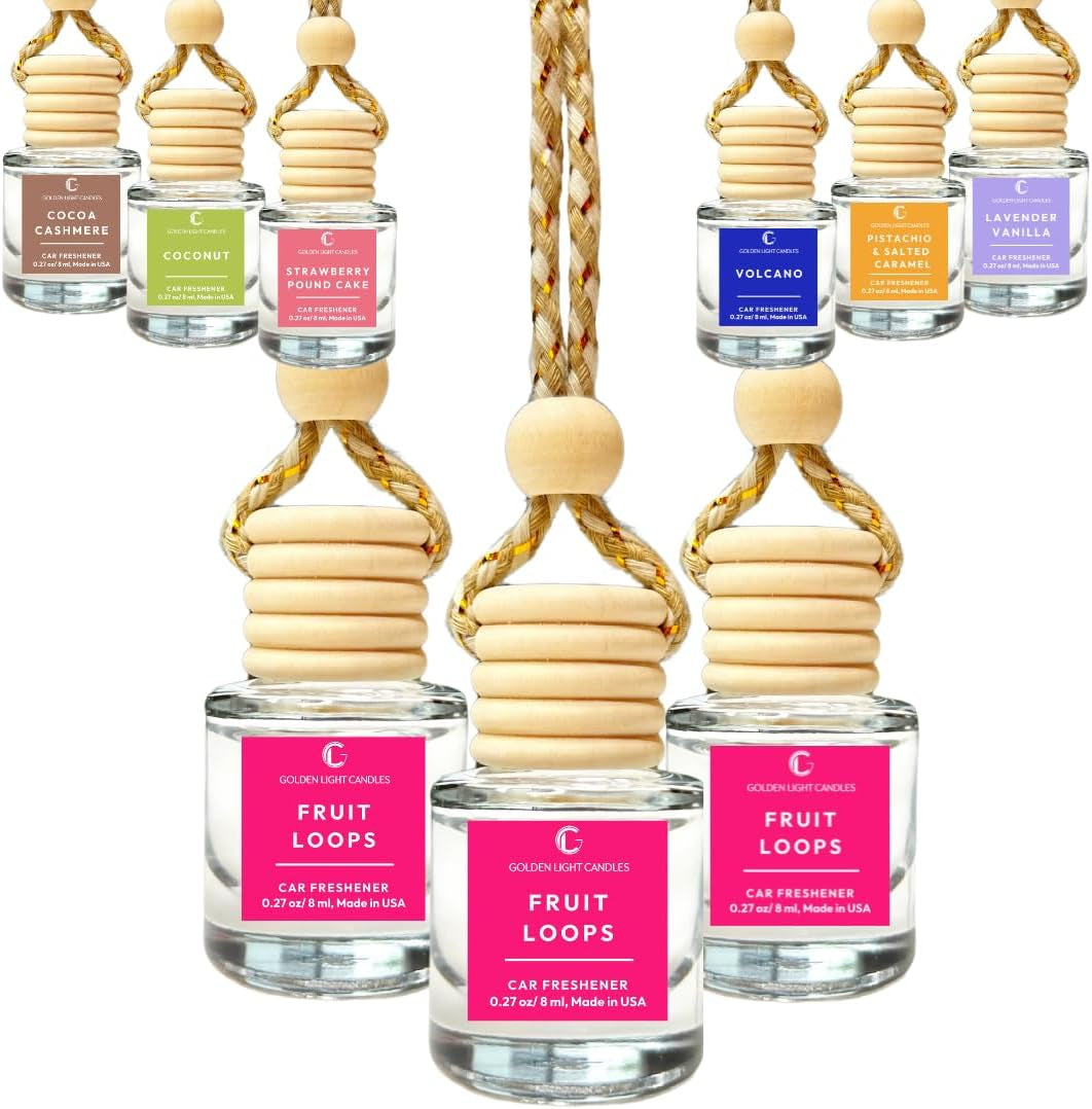 Car Air Freshener Hanging (Pack of 2) | Pistachio and Salted Caramel Car Scent | Cute Car Fragance Oil Diffuser | Car Fresheners for Women and Men | Made in USA | Buy 2+ and save 33%*